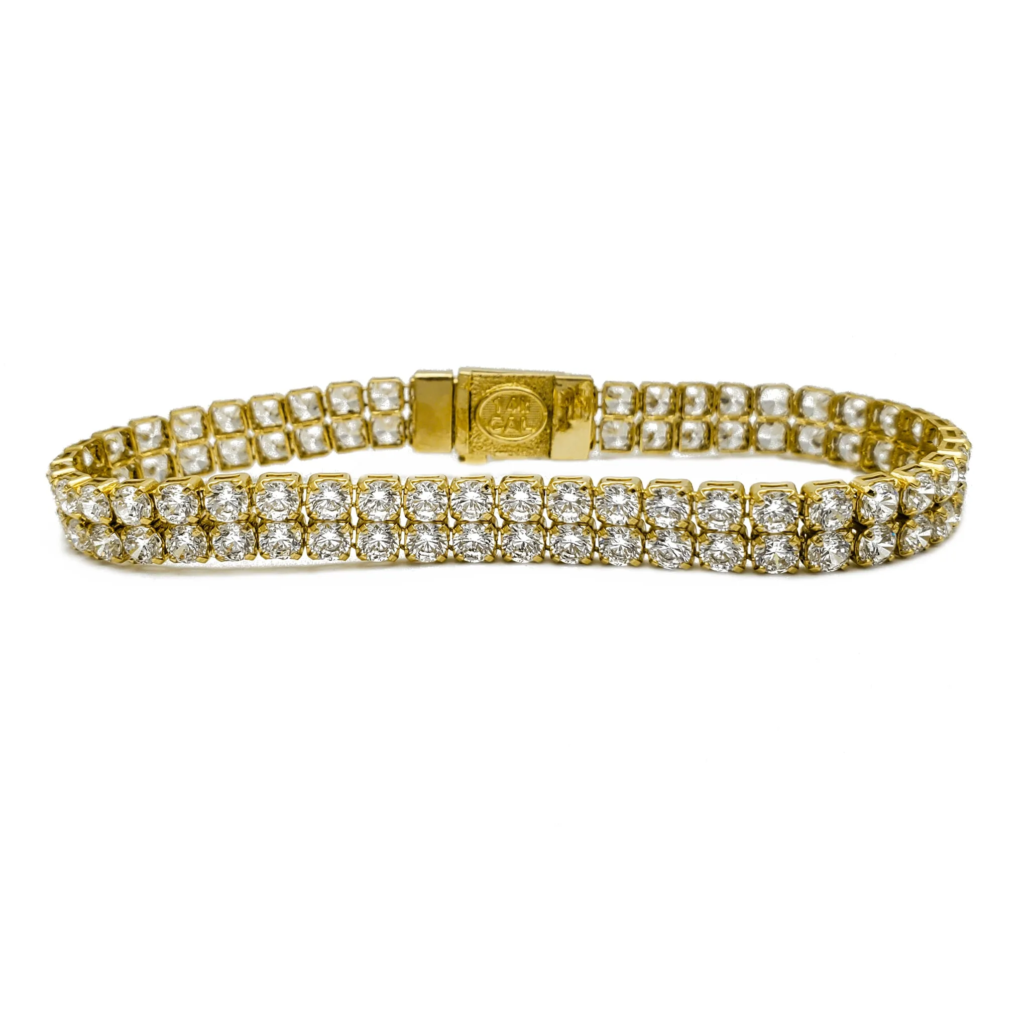 2-Row Zirconia Tennis Bracelet (14K)