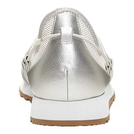 Aerosoles Women's Flashy Shoe Silver Combo Slip On Flat Low Top Fashion Sneakers