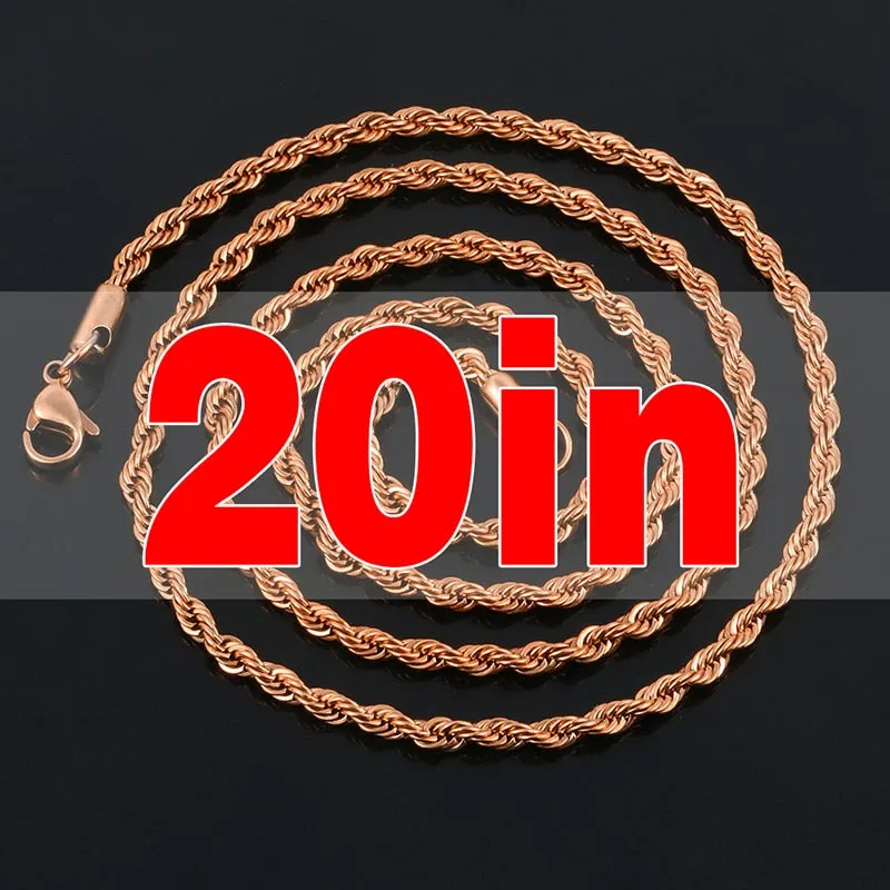 All Exclusive Bling Rope Chain, Cuban Chain, Franco Chain, Tennis Chain- Best Gift For Hip-Hop Lover