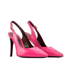 Ambrogio Bespoke Custom Women's Shoes Orchid Fucsia Nappa Leather Bologna Pumps (AMBW1135)