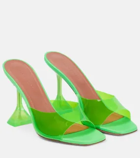 Amina Muaddi PVC Lupita mules, green