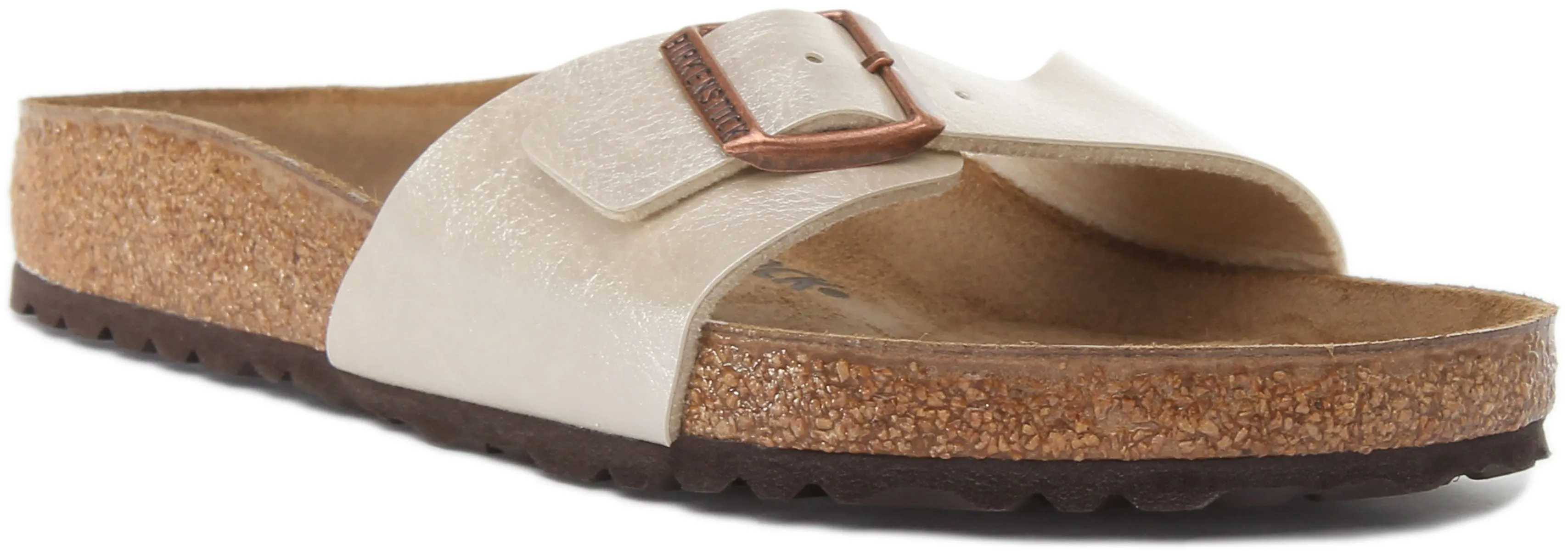 Birkenstock Madrid In Pearl White For Women | Regular Fit