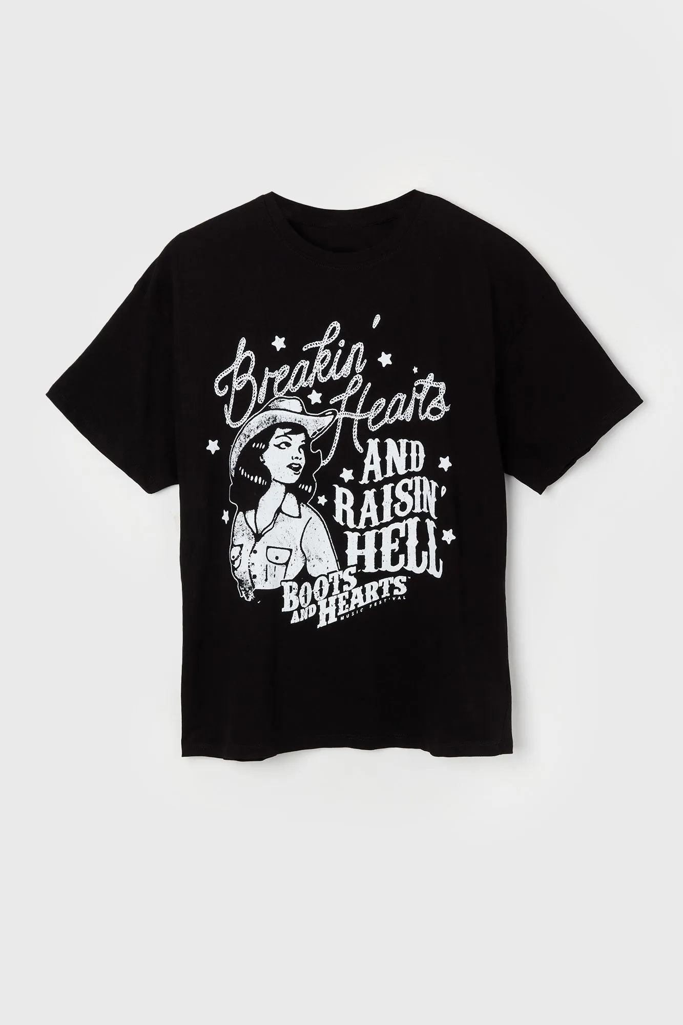 Breakin' Hearts Boots and Hearts Graphic Boyfriend T-Shirt