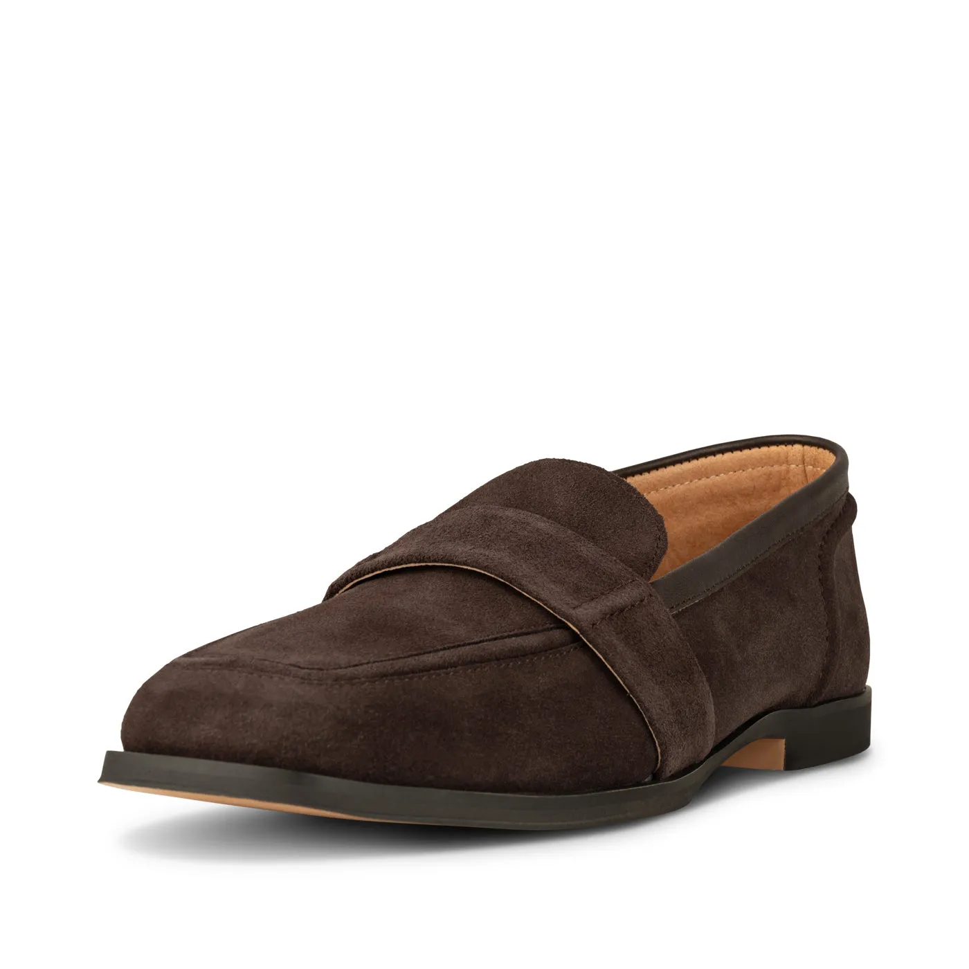 Erika saddle loafer ruskind - Chocolate