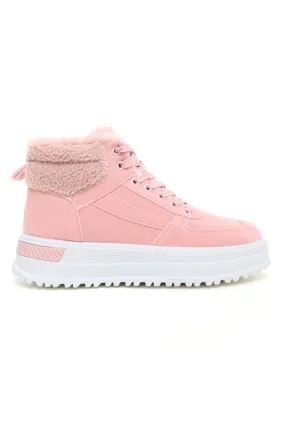 FUR BOOTS-PINK