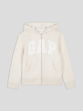 Kids Gap Logo Zip Hoodie In Fleece