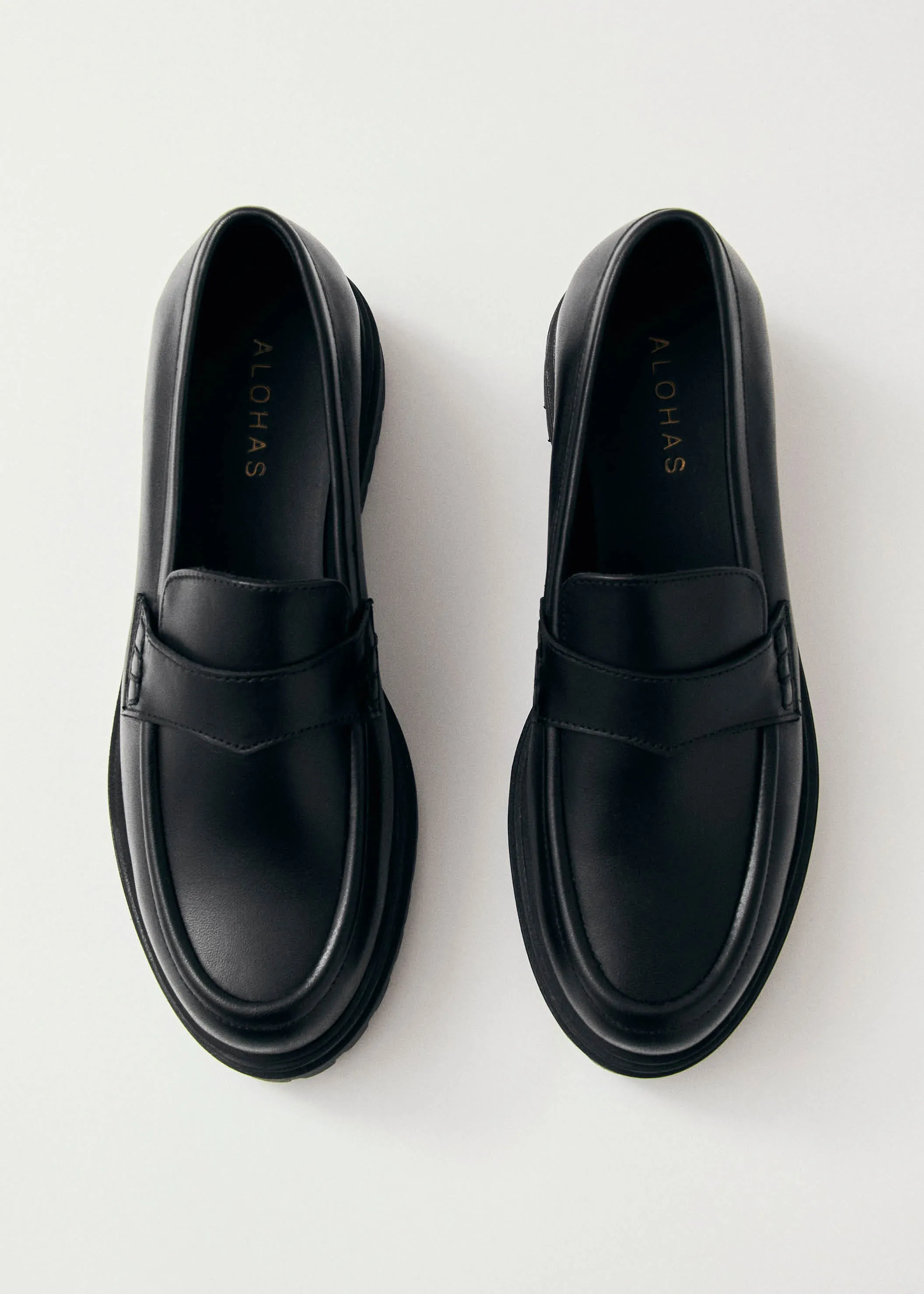 Leather Loafers - Obsidian Black