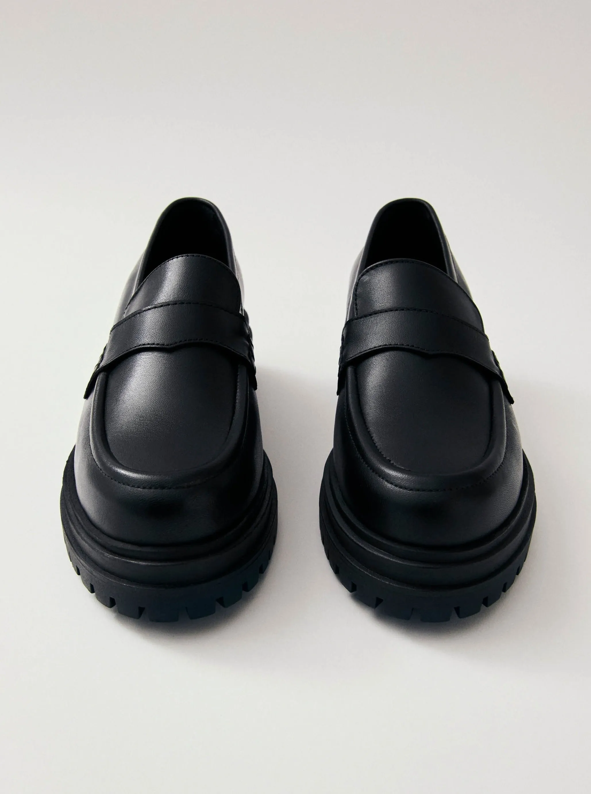 Leather Loafers - Obsidian Black