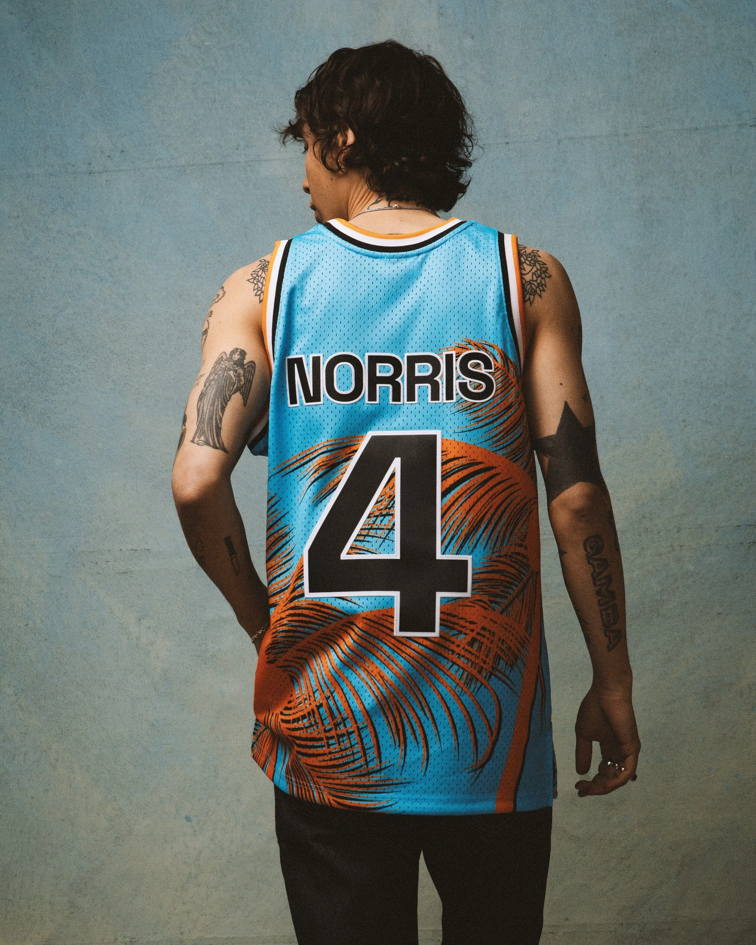 McLaren Racing F1 Special Edition Miami GP Lando Norris Mitchell & Ness Basketball Jersey