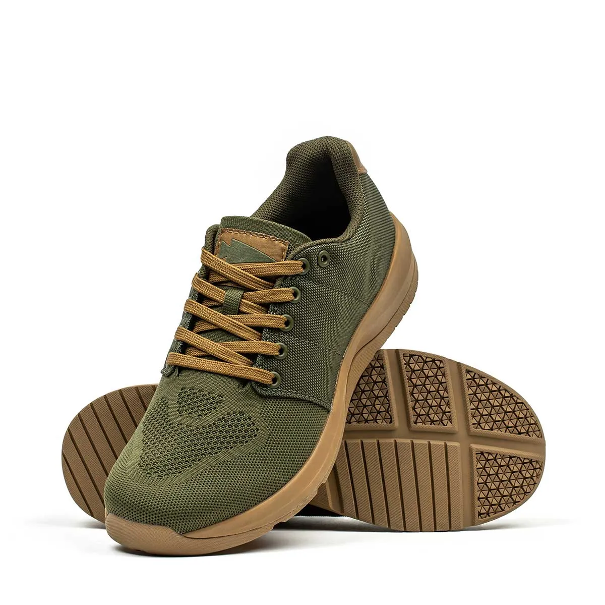 Men's Ballistic Trainers - Green   Gum