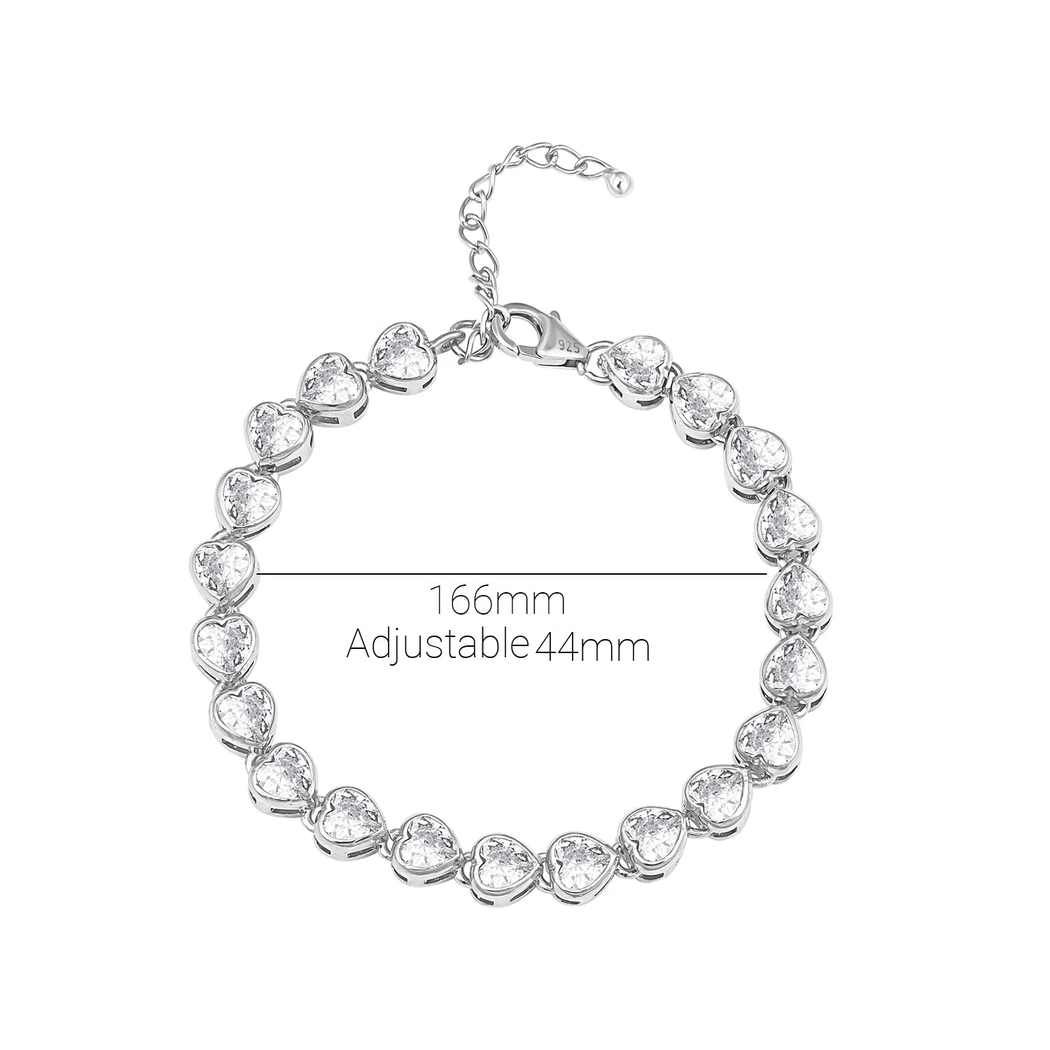 Pissara by Sukkhi Dazzling 925 Sterling Silver Cubic Zirconia Bracelets For Women And Girls|with Authenticity Certificate, 925 Stamp & 6 Months Warranty