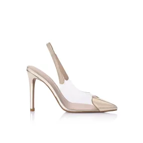 Rhiannon Pump Vinylite & Gold Metallic Patent