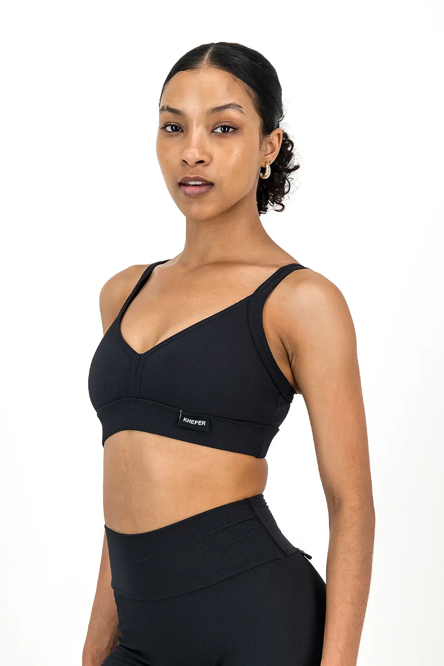 Rib Aspire Bralette | Onyx