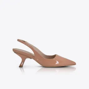 Sandra Heel Patent Peach