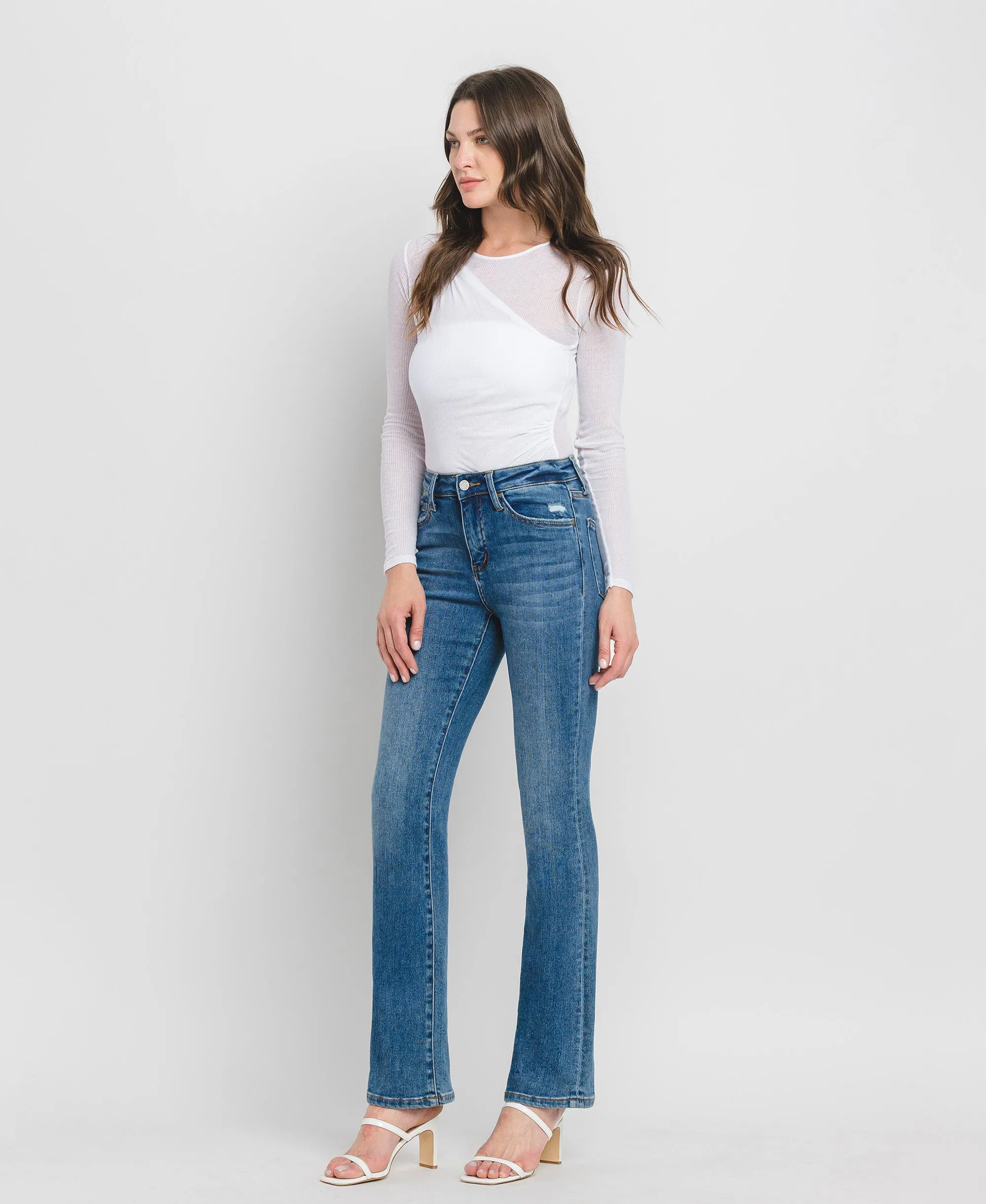 Shining - High Rise Slim Bootcut Jeans