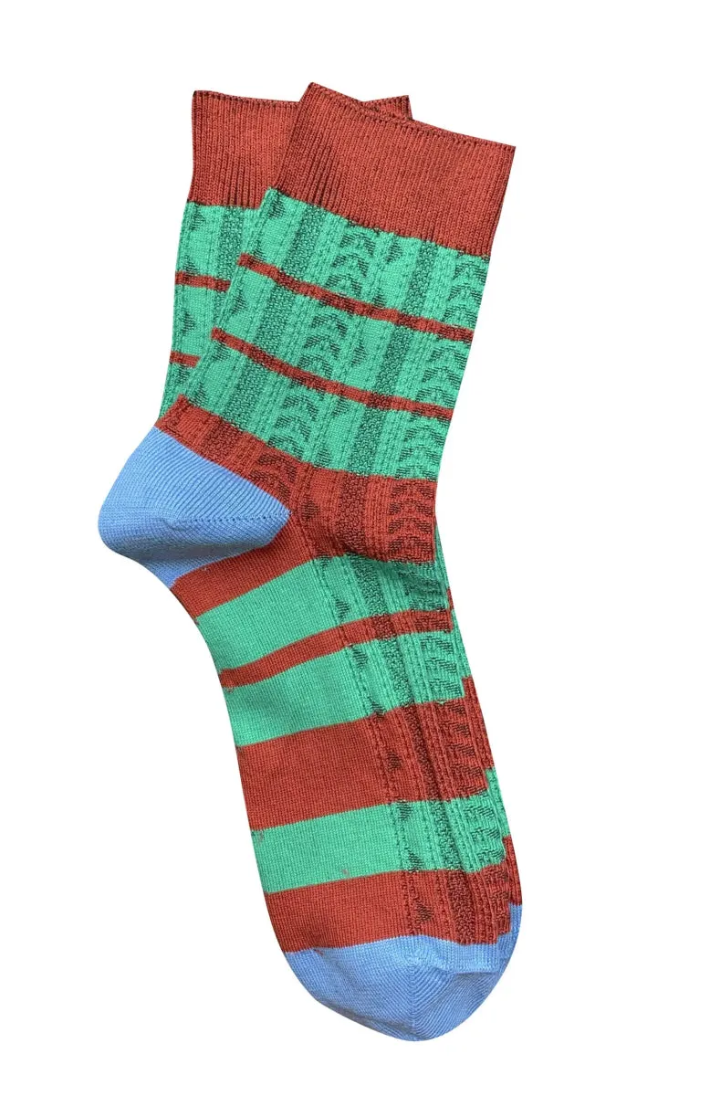 Tightology Cotton Socks - Ensemble Stripe Socks