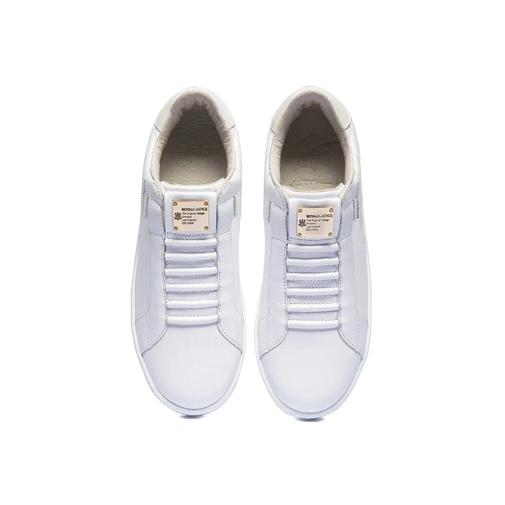 Women's Adelaide White Cream Leather Sneakers 92694-000