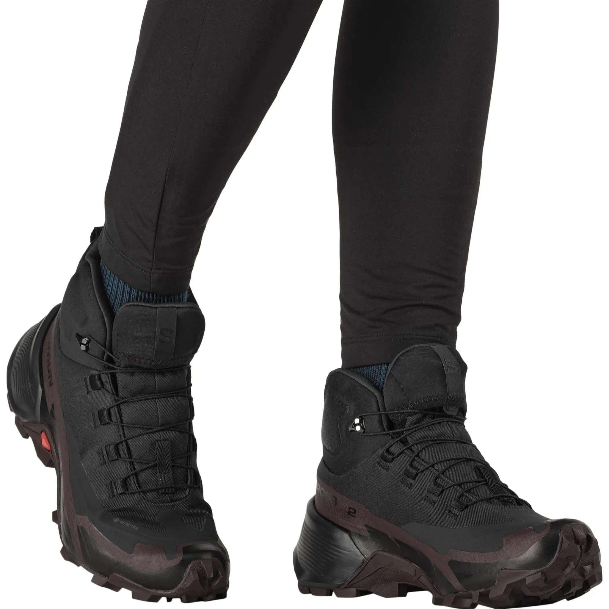 Women's Salomon Cross Hike 2 Mid GORE-TEX Hiking Boots Black/Chocolate Plum